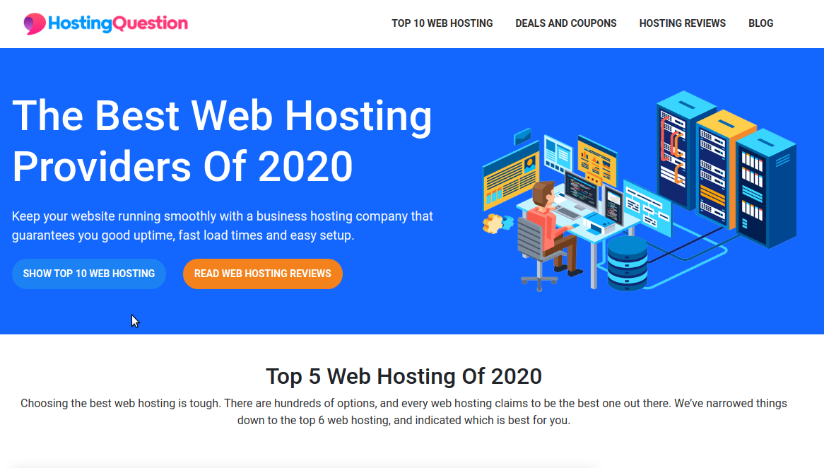 Web Hosting Review & Comparison Affiliate Site