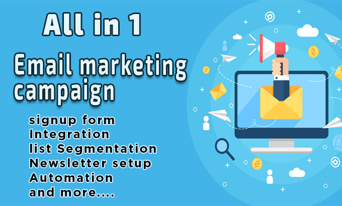 Complete mailchimp email campaign, work as your mail...