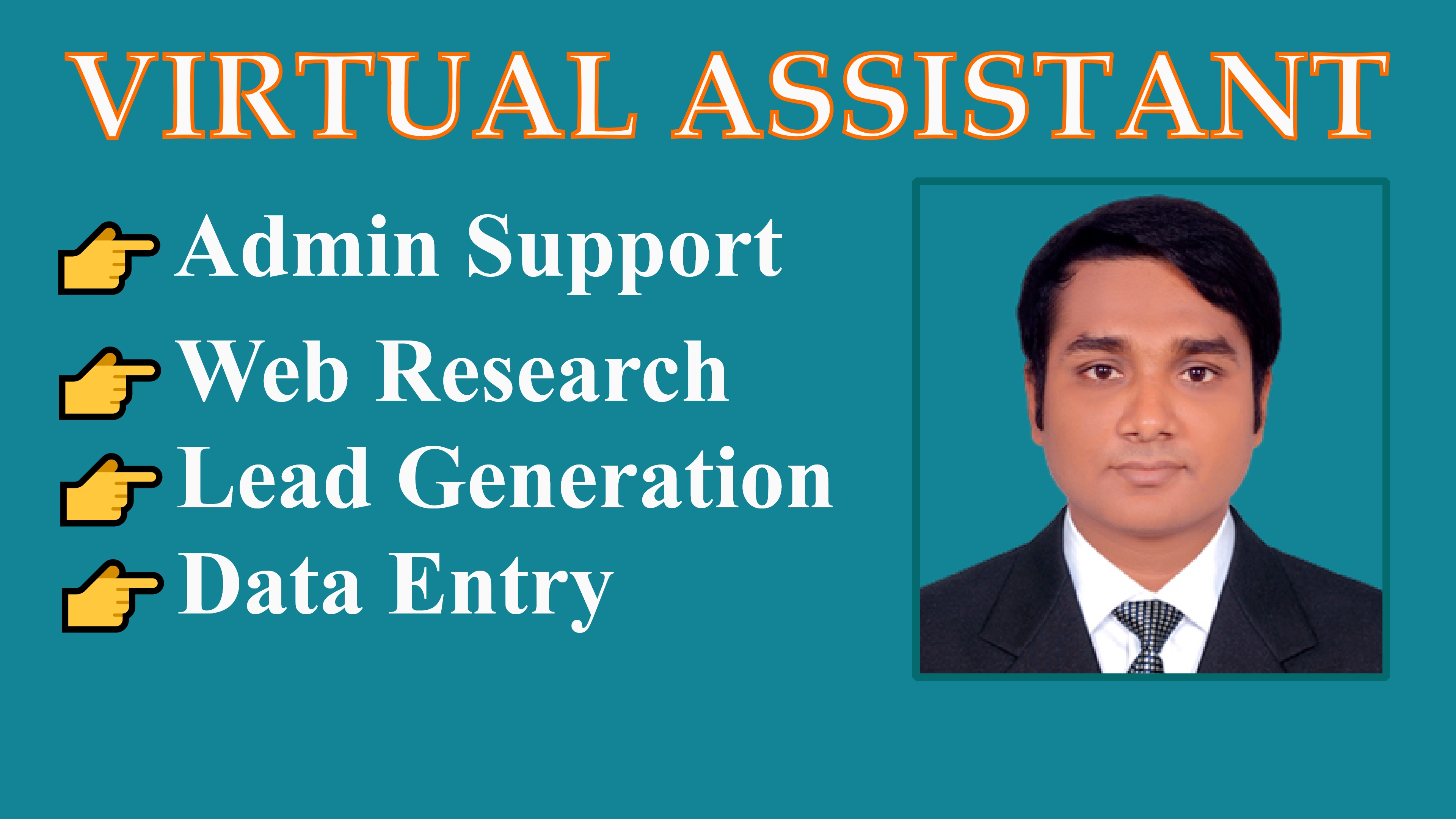 I will be your data entry and web research virtual as...