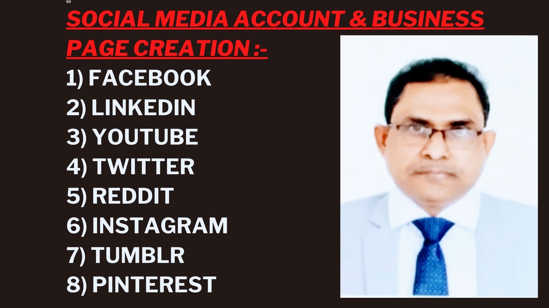 I will Create Social Media Account and Professional B...
