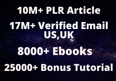 I Will Provide 10,000,000 PLR Articles, 17,000,000 U...