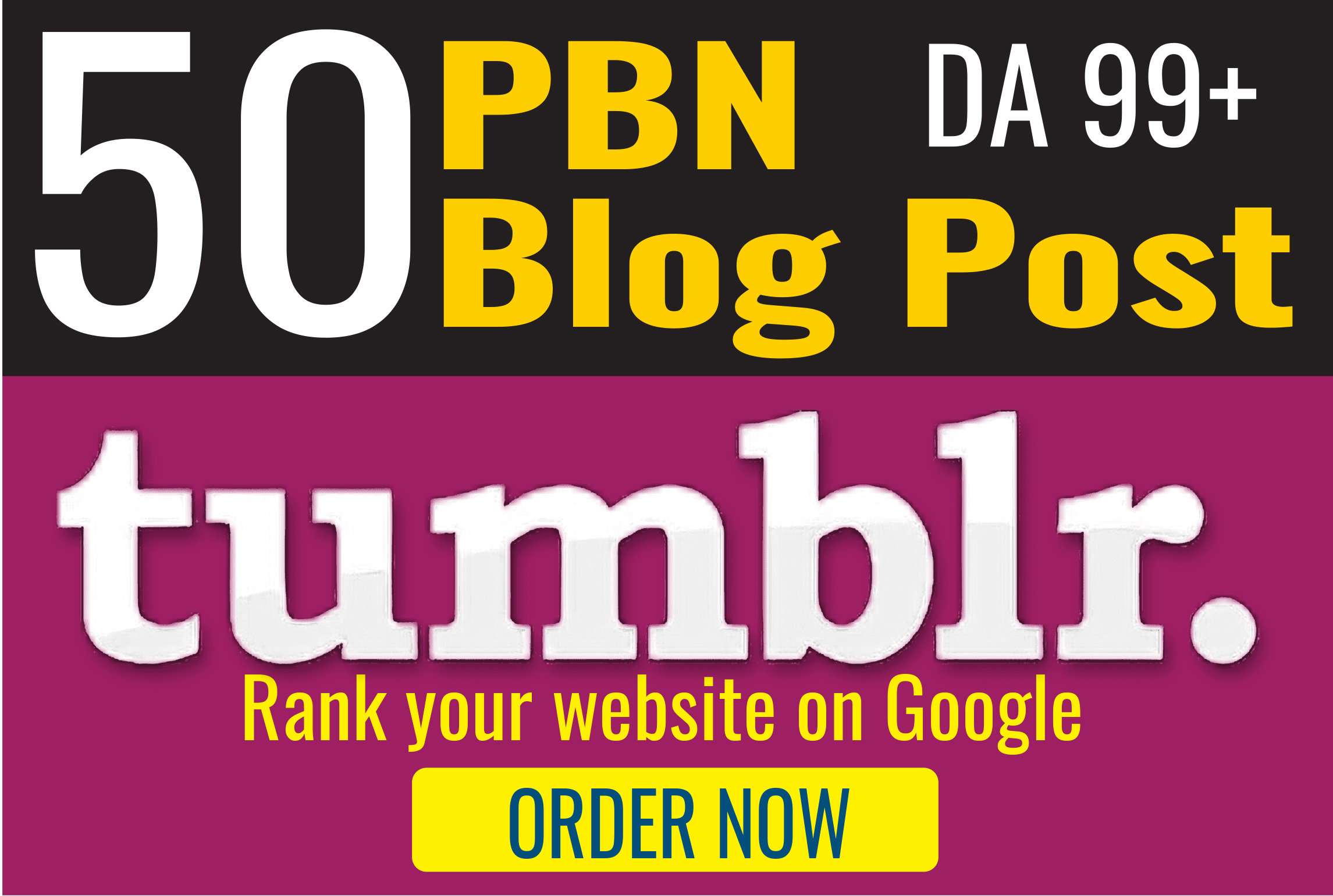 50 PBN High DA98+ PA 28+ Tumblr Backlinks linkbuildin...