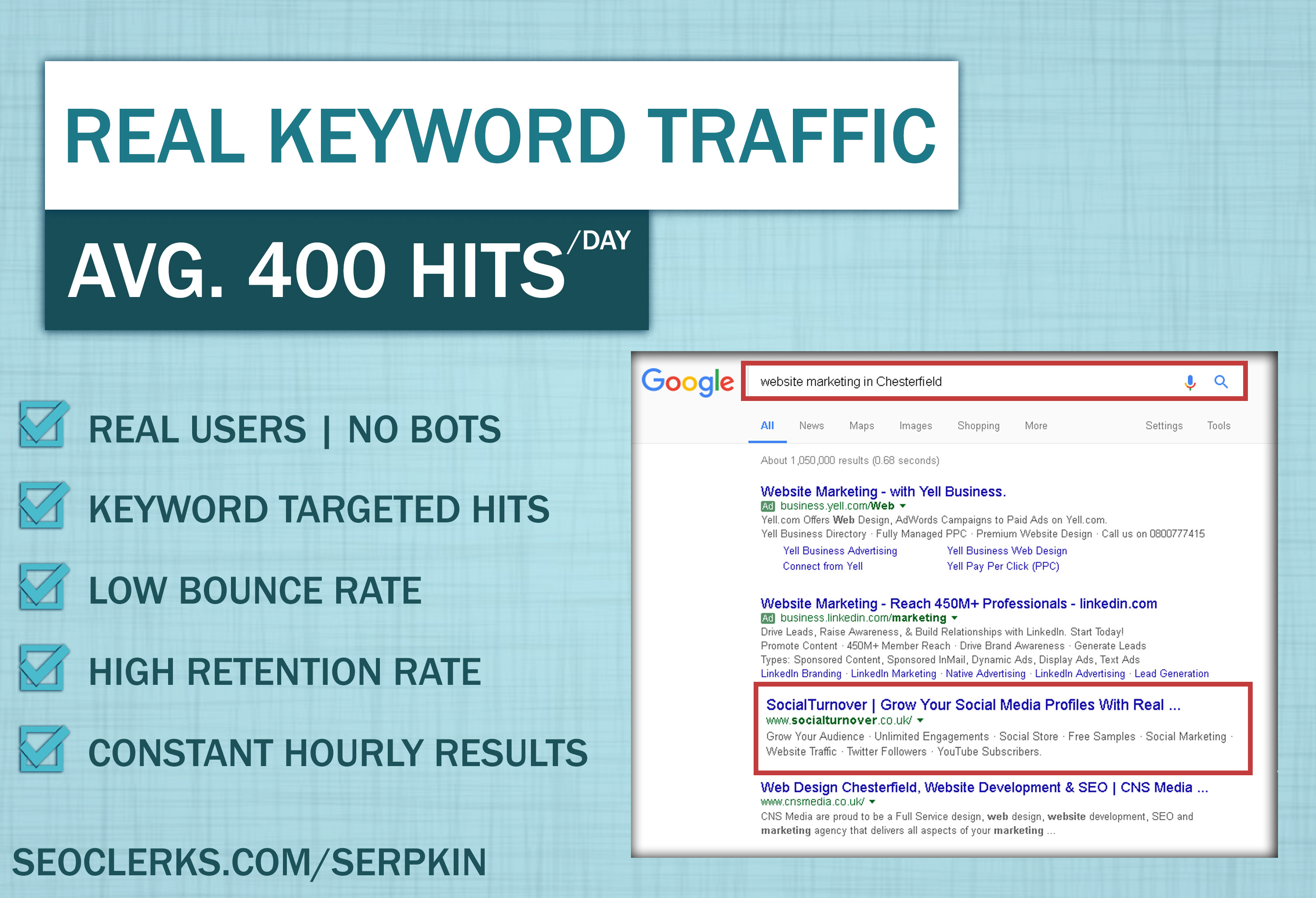 Keyword Targeted Traffic for 7 days