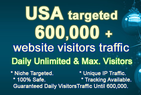 USA Targeted 600,000 (600K+)Real Organic and Unique Visitors Traffic to Website
