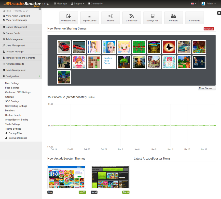 Create your own arcade games online website