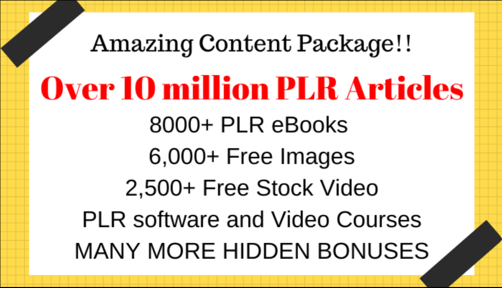 I will send you 10M PLR Products and Huge packages