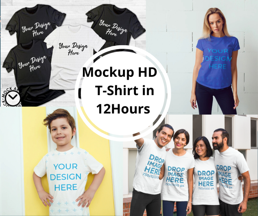 I will create 120 impressive realistic HD T-shirt mockup in 20hours 