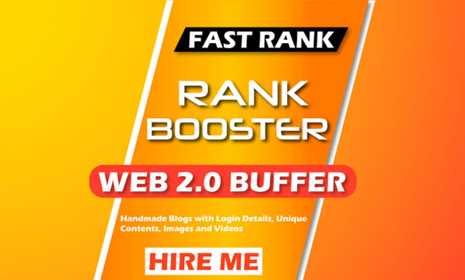 Build 30 web 2.0 Buffer Blogs and 20 bookmarking backlinks for seo