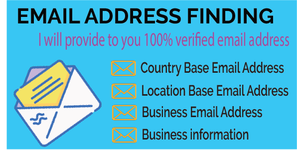 I will Provide verified Email Address list in Country/Location Base