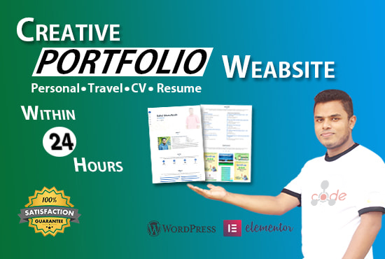 I will design creative personal portfolio 