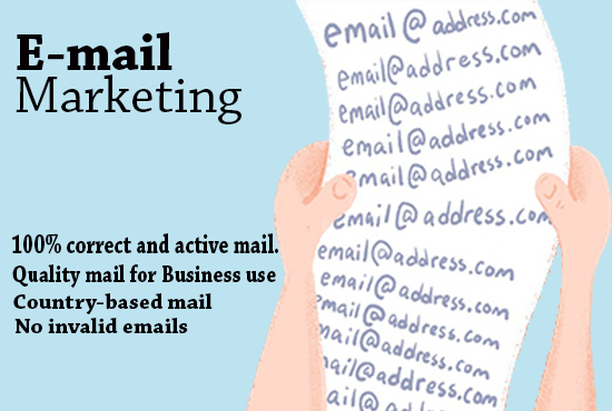 I will find targeted 2K email list for any country for email marketing 