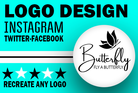 I will do professional instagram, twitter or facebook logo design