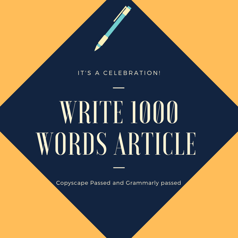 Unique 1000 words article, blog, content writing copyscape and Grammarly passed