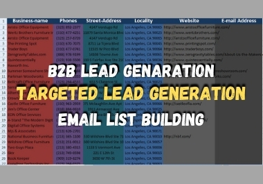 I will do B2B or targeted lead generation for you