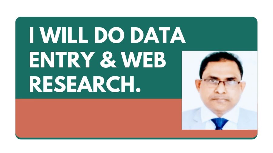 I will do Professional Data entry, Data collection, Data scarping,Accounting & Bookkeeping works
