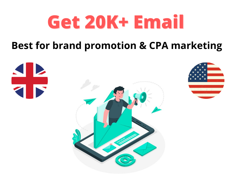 I well Provide 20000 Up to date Email For your Brand & CPA marketing