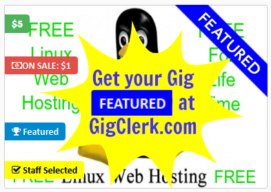 Get your Gig Featured at GigClerk.com Category Page for 30 Days & Boost your Sales