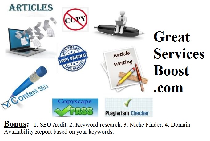 Get 500 Word SEO Optimized article writing service with BONUS