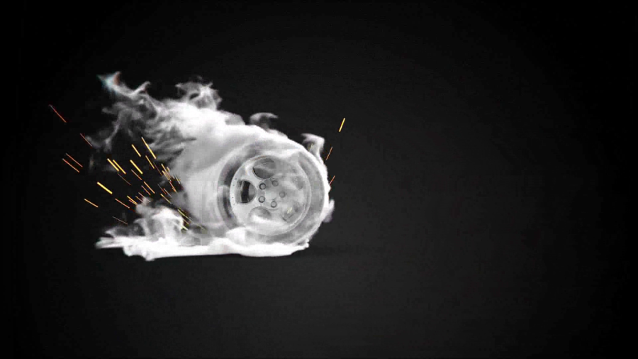 make animated DRIFT WHEEL Logo Opener