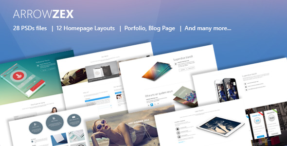 ArrowZEX - Business PSD templates with 12homepage layouts