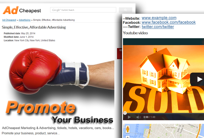 Create, post and promote your Ad