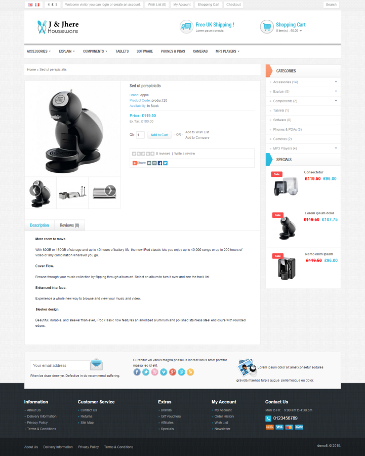 eCommerce Website Shopping Cart Site