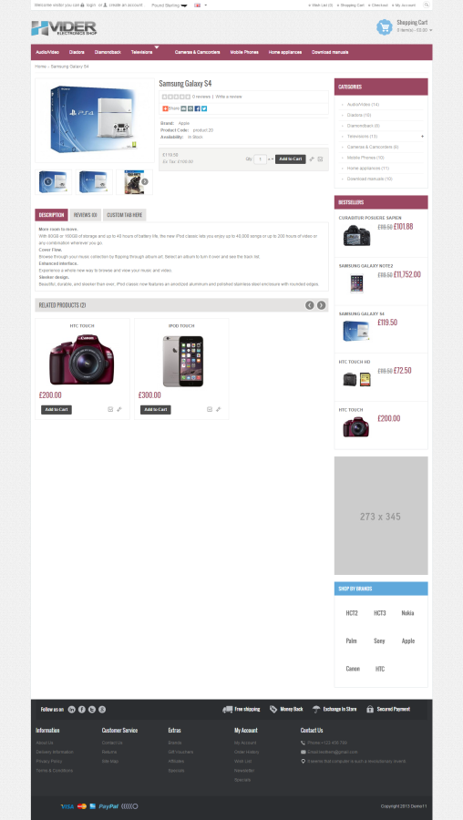 Shopping Cart website