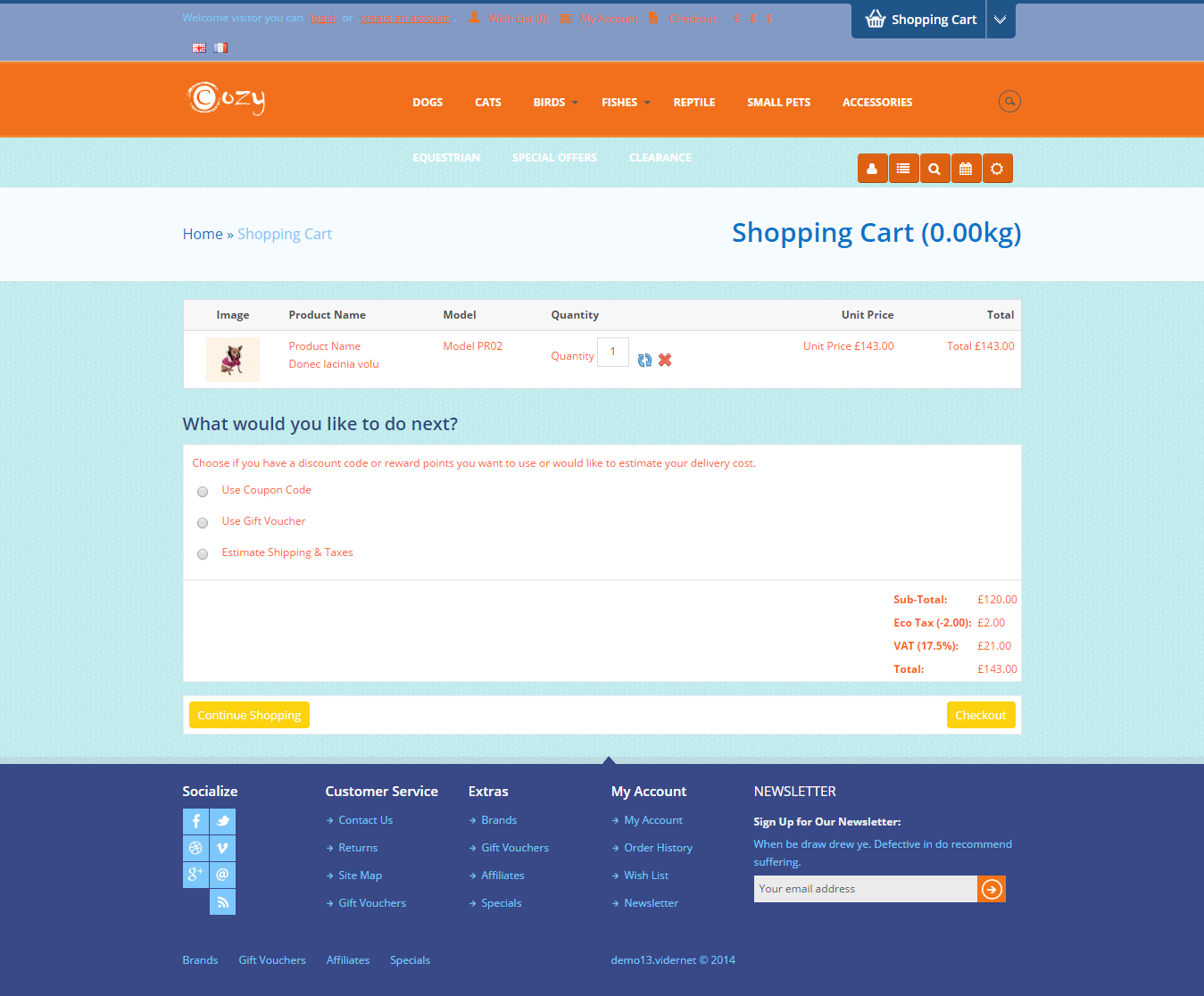 Responsive Pet Shop Website