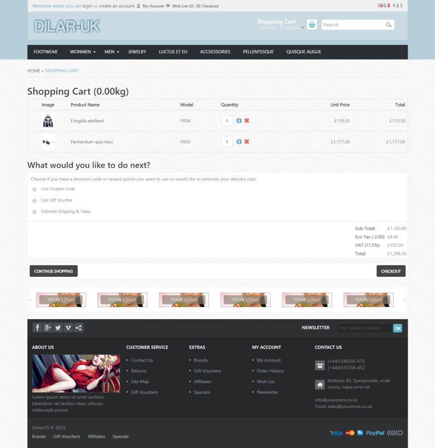 Online Shop Store Website Shopping Cart Business Ecommerce