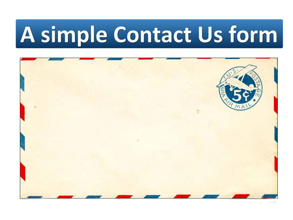 A simple Contact Us form for WordPress