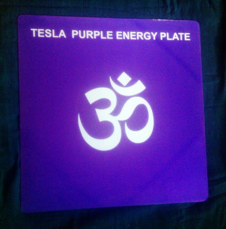 Tesla Purple Energy Healing Plate small size_$15.00 with FREE Shipping
