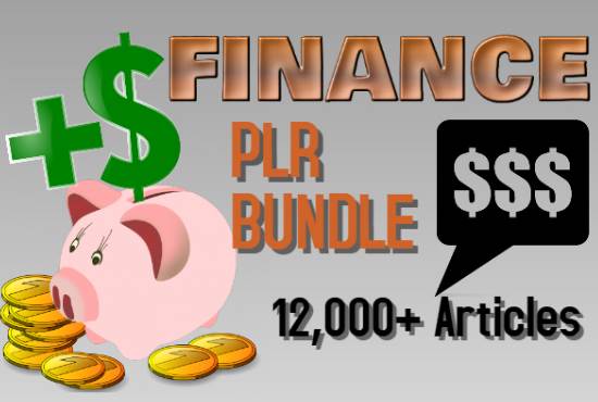 12000 Money and Finance PLR Articles bundle