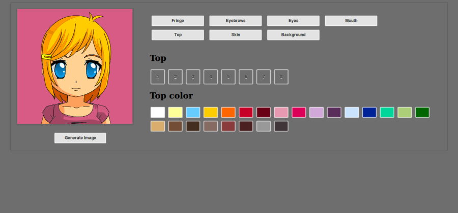 Online cartoon portrait creator script, html, php