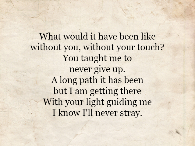 Write a poem for you