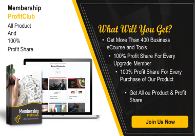 ProfitClub - 400+ Prodcuts + 100 ProfitShare From Our Marketplace For You