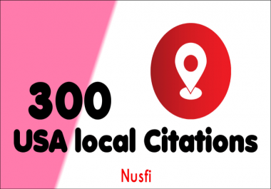 300 live USA local citations and business listings for local seo and Link buidling