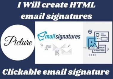 I will create outstanding HTML email signature for personal and business uses