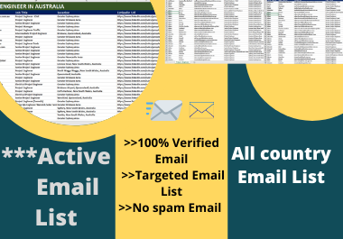 I will provide you all categories email list of all countries
