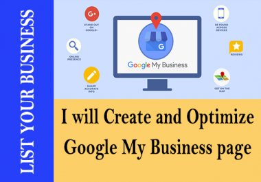 I will create, Manage and optimize Google my Business Listing