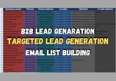 I will do B2B or targeted lead generation for you
