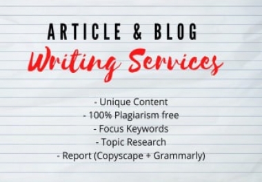 I will write a high quality blog post 1500 words