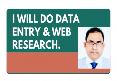 I will do Professional Data entry,  Data collection,  Data scarping, Accounting & Bookkeeping works