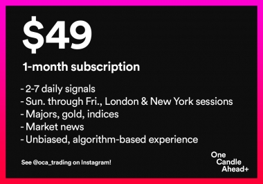 Join OCA+ today - 1-Month Service