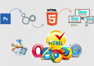 I will convert psd to html with responsive design