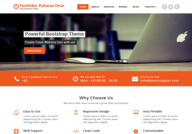 Corporate website for small business