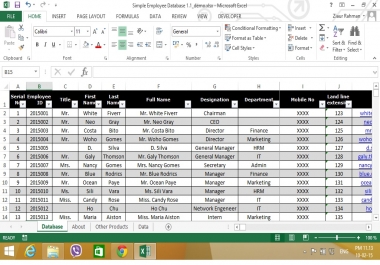 Professional Database