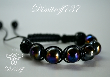 Hematite Shamballa bracelet