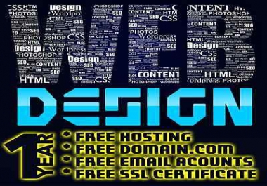 Give you a responsive wordpress website with free domain,  free hosting & SSL