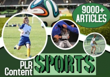 Sports - 9000 PLR Articles bundle