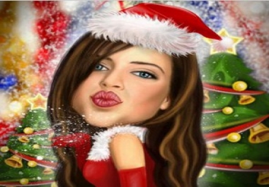 create Christmas cards design,  Christmas Cartoon